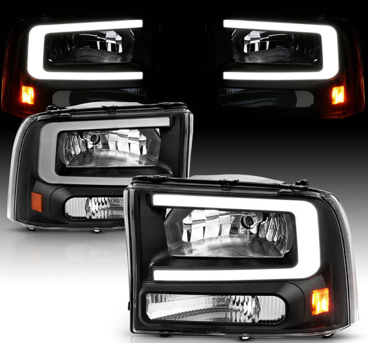 1999-2007 Ford SuperDuty C DRL Style Headlights
