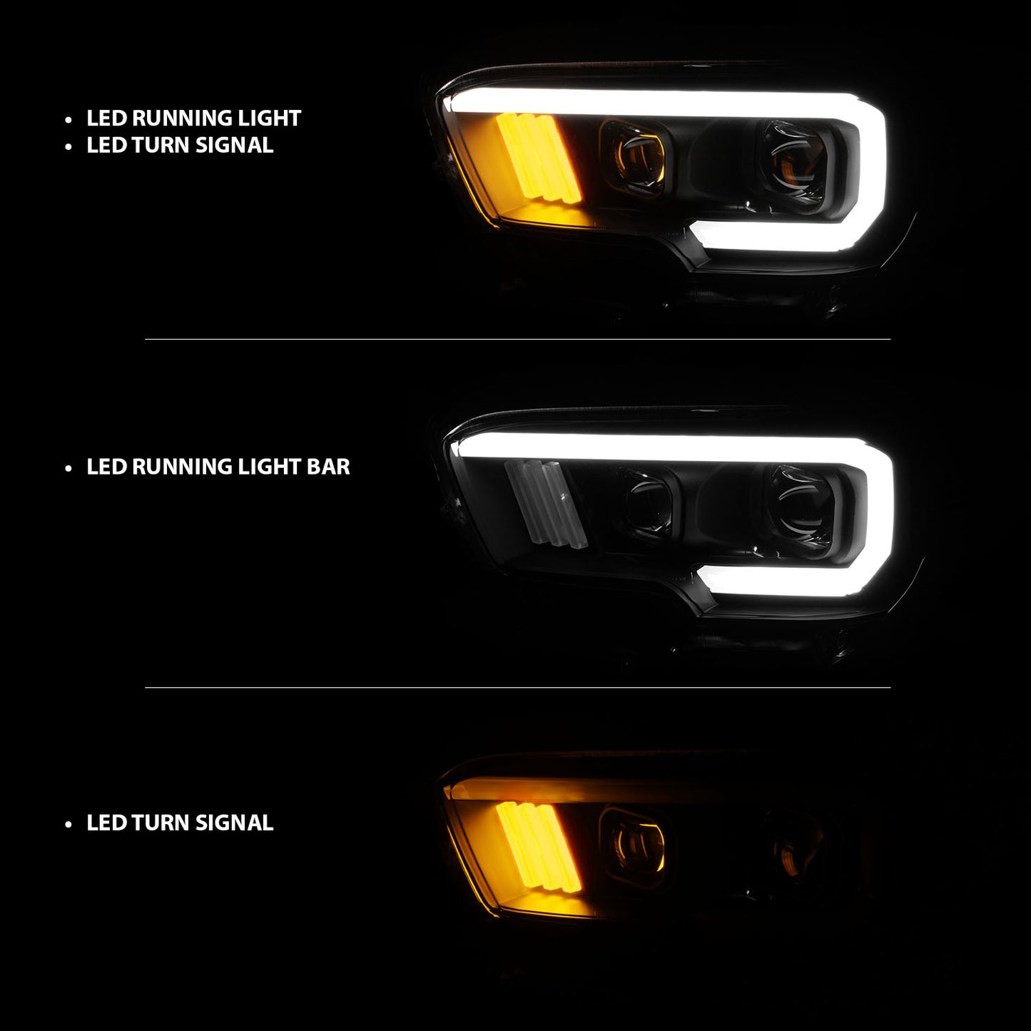 2016-2023 Toyota Tacoma Projector Bar Style Headlights