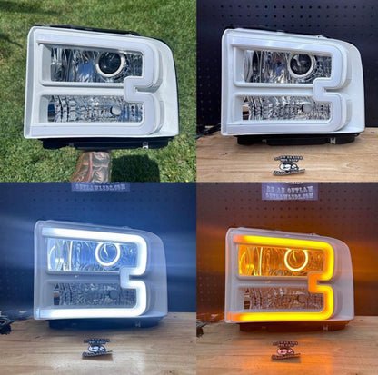 1999-2007 Ford SuperDuty Bar Style Projector Headlights