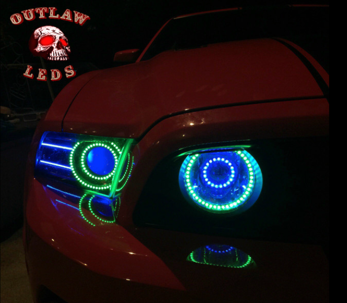 2010-2014 Ford Mustang Projector Double Halo Headlights and Fog Lights