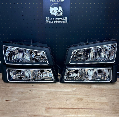 2003-2006 Chevy Silverado RGB Halo Headlights