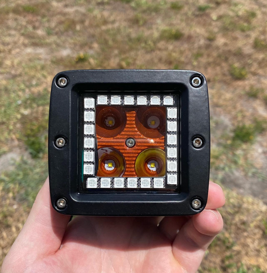 3x3 Inch Flushmount Pods With Color Changing Halos Set