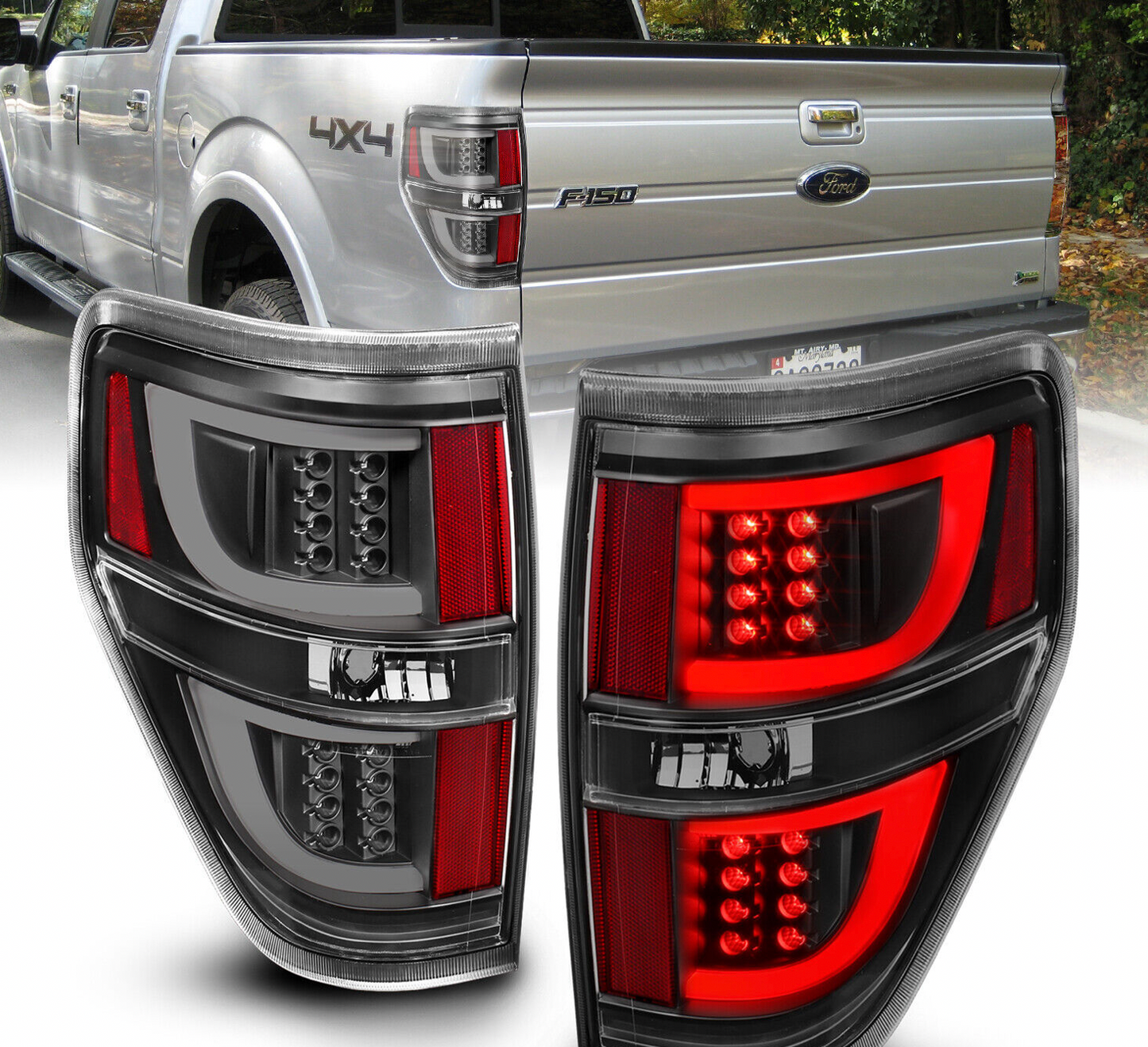 2009-2014 Ford F150 Double Bar Style Tail Lights
