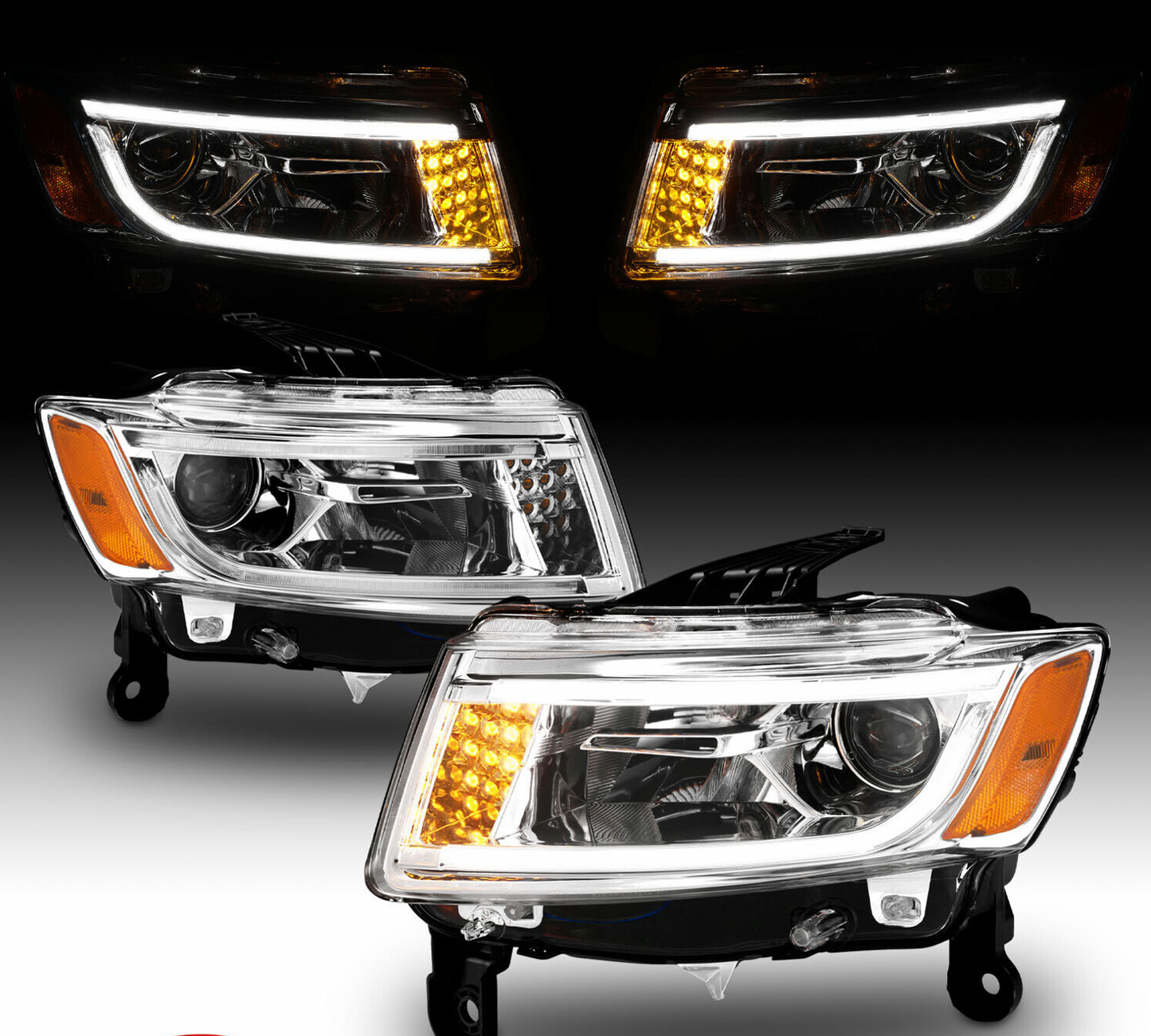 2014-2016 Jeep Grand Cherokee Bar Style Projector Headlights