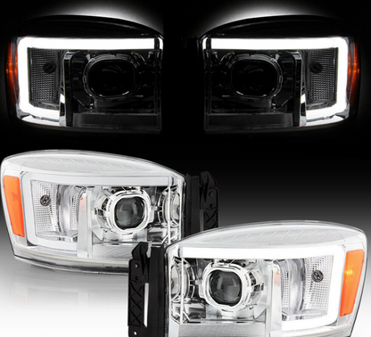 2006-2008 Dodge Ram 1500/2500/3500 Projector Bar Style Headlights