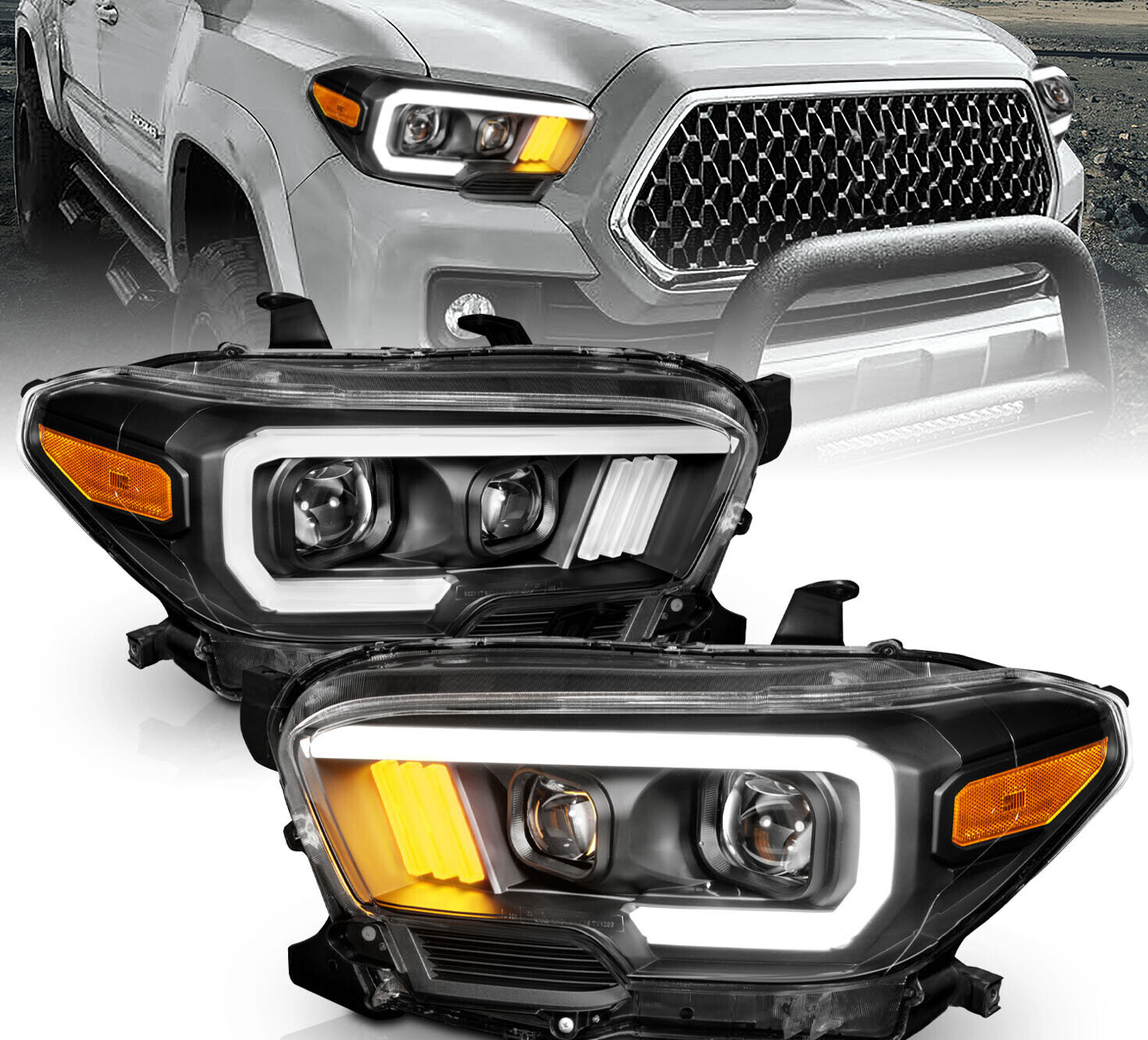 2016-2023 Toyota Tacoma Projector Bar Style Headlights