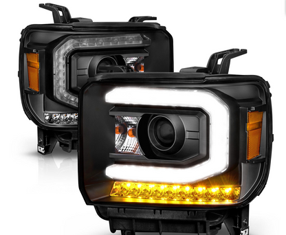2014-2015 GMC Sierra 1500 LED Bar Style Projector Headlights
