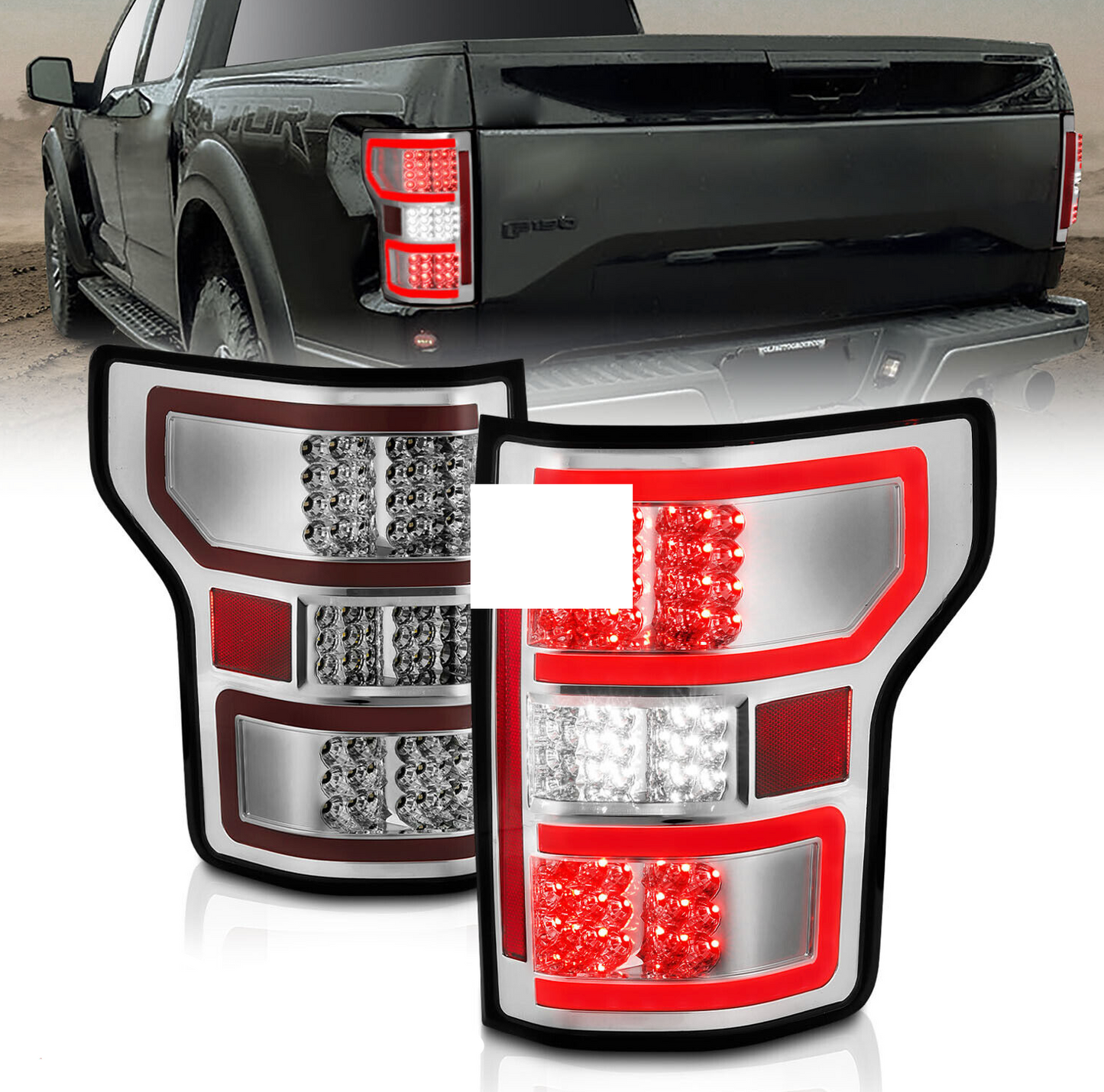 2018-2020 Ford F150 Double Bar Style Tail Lights