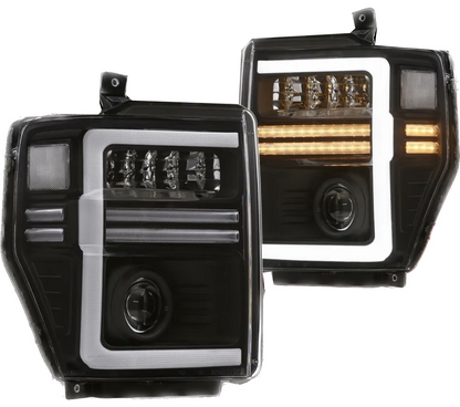 2008-2010 Ford SuperDuty Sequential LED DRL Projector Headlights