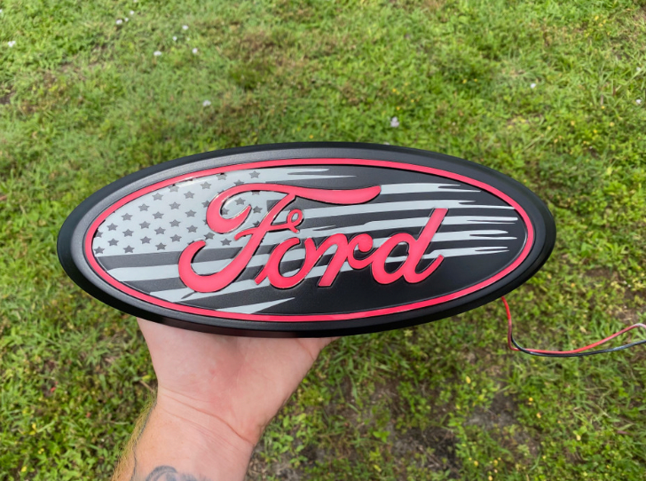 2020-2022 Ford SuperDuty REAR Tailgate Light Up Badge (center badge only)